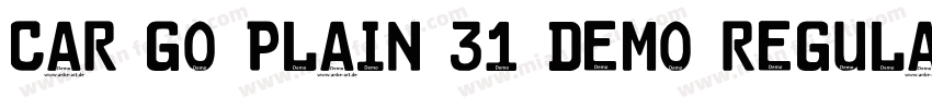 Car Go Plain 31 Demo Regular字体转换